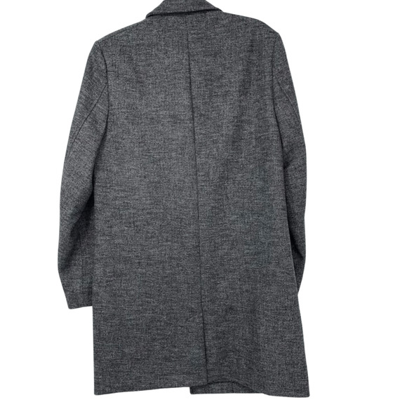 TOPMAN WOOL BLEND NOTCHED LAPELS CLASSIC TAILORING DETAILS OVERCOAT MEDIUM - Picture 2 of 5